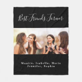 Vrienden voor altijd zwarte foto's van BFF Fleece Deken (Voorkant)