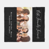 Vrienden voor altijd zwarte foto's van BFF Fleece Deken (Voorkant (Horizontaal))