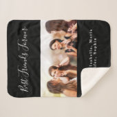 Vrienden voor altijd zwarte foto's van BFF Sherpa Deken (Voorkant (horizontaal))