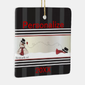 Vrienden voor de versiering van het Eind Keramisch Ornament (Rechts)