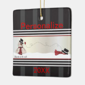 Vrienden voor de versiering van het Eind Keramisch Ornament (Links)