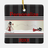 Vrienden voor de versiering van het Eind Keramisch Ornament (Voorkant)