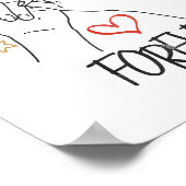 Vrienden voor eeuwig beste vriend houdt van vriend poster (Hoek)