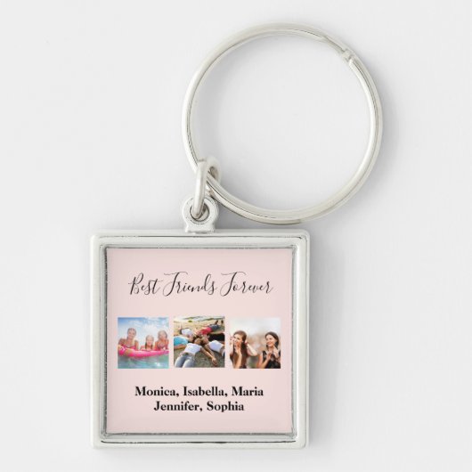 Vrienden voor eeuwig BFF foto roos gouden blozen Sleutelhanger (Voorkant)