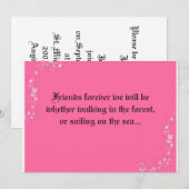 Vrienden voor eeuwig huwelijksuitnodiging kaart (Voorkant / Achterkant)