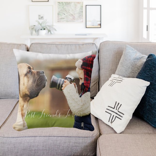 Vrienden voor eeuwig jongetfoto kussen (Creator heeft geüpload)