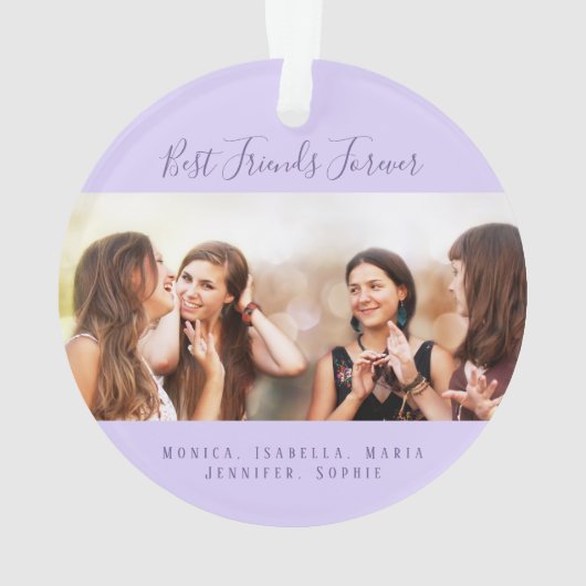 Vrienden voor het leven foto violet namen keepomwi ornament (achterkant)