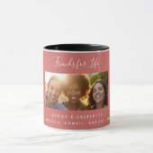 Vrienden voor het leven fotonamen bruin rood mok (Midden)