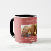 Vrienden voor het leven fotonamen bruin rood mok (Voorkant links)