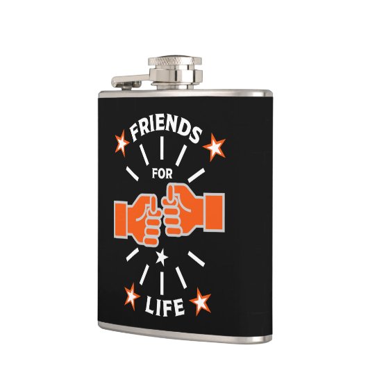 Vrienden voor het leven heupfles (Links)