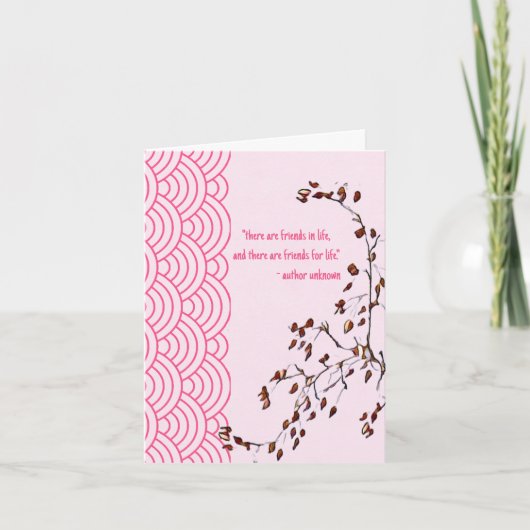 Vrienden voor het Leven Japan geïnspireerde blanco Kaart (Voorkant)