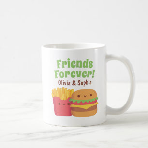 Vrienden voor het leven, Kawaii frietjes en hambur Koffiemok