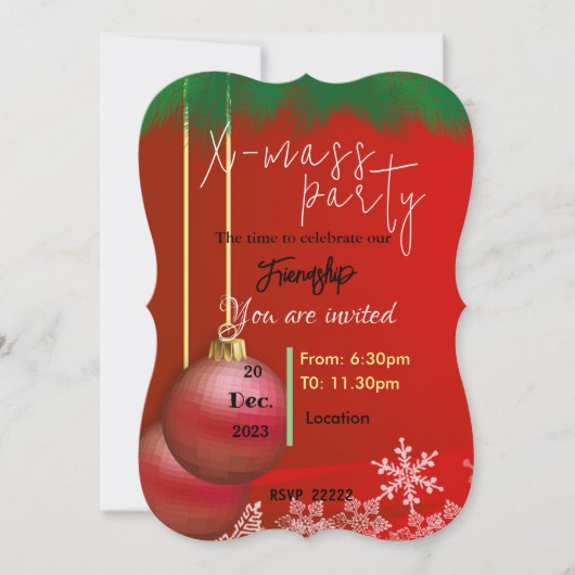 Vrienden voor Kerstmis Kaart (Voorkant)