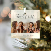 Vrienden voor levensfotonamen unieke keepomwille glas ornament