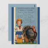 vrienden voor nu kind turkije Thanksgiving Briefkaart (Voorkant / Achterkant)