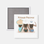 VRIENDEN VRIENDEN VRIJ BIJ DE BEACH MAGNEET (Voorkant / Achterkant)