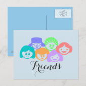 "Vrienden" Vriendschap, Briefkaart. Briefkaart (Voorkant / Achterkant)