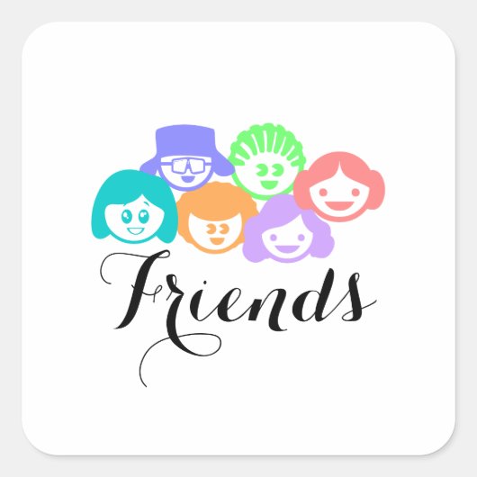 "Vrienden" Vriendschap,  Stickers (Voorkant)