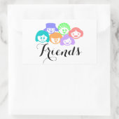 "Vrienden" Vriendschap, Stickers (Tas)