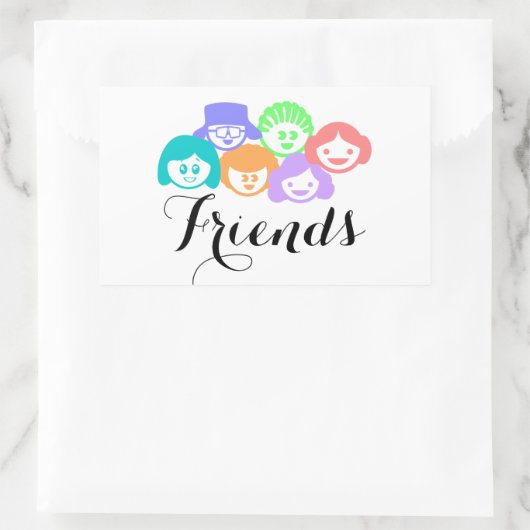 "Vrienden" Vriendschap, Stickers (Tas)