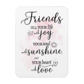 Vrienden vullen je leven met vreugde magneet (Verticaal)