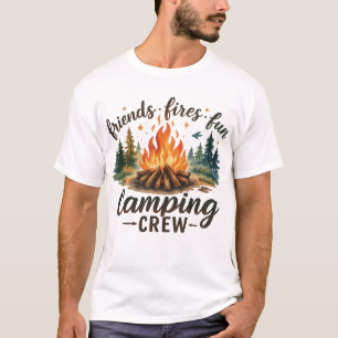 Vrienden Vuren Plezier Kamperen T-shirt