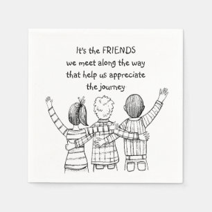 Vrienden Waardering Inspirerend BFF Citaat Servet