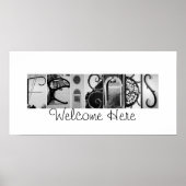 Vrienden welkom hier Alphabet Foto 10x20 Poster (Voorkant)