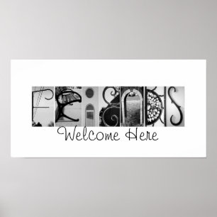 Vrienden welkom hier Alphabet Foto 10x20 Poster