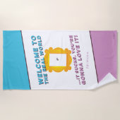 VRIENDEN™ | Welkom in de echte wereld - Peephole Strandlaken (Voorkant)