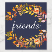 Vrienden Wijn Etiket (Enkel label)