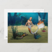 Vrienden Zeemeermin en Schildpad Briefkaart (Voorkant / Achterkant)