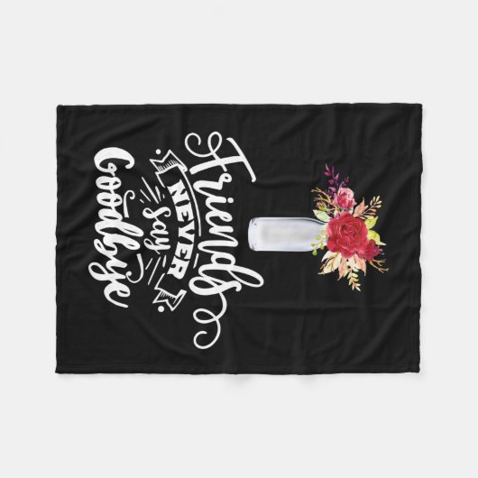 Vrienden zeggen nooit afscheid fleece deken (Voorkant (Horizontaal))