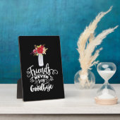 Vrienden zeggen nooit afscheid fotoplaat (Zijkant)