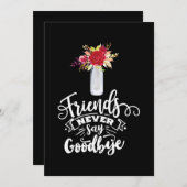 Vrienden zeggen nooit afscheid kaart (Voorkant / Achterkant)
