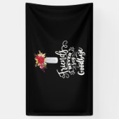 Vrienden zeggen nooit afscheid spandoek (Verticaal)