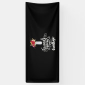 Vrienden zeggen nooit afscheid spandoek (Verticaal)