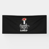 Vrienden zeggen nooit afscheid spandoek (Horizontaal)