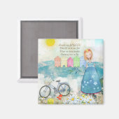 VRIENDEN ZIJN ALS ANGELS SQUARE MAGNET (Voorkant / Achterkant)