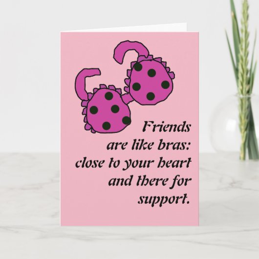 Vrienden zijn als BH’s Kaart (Voorkant)