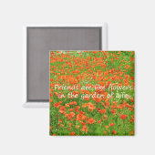 Vrienden zijn als bloemen magneet (Voorkant / Achterkant)