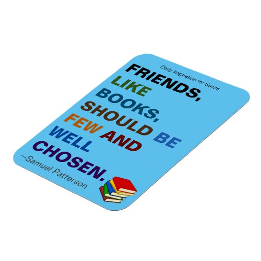 Vrienden zijn als boeken Inspirerend Magneet (Linkerzijde)