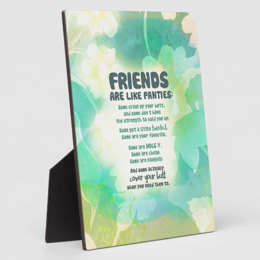 Vrienden zijn als Panties Fotoplaat (Zijkant)