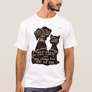 Vrienden zijn als sterren – Vriendschap tussen hon T-shirt
