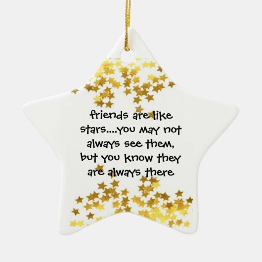 vrienden zijn als sterrenversiering keramisch ornament (Voorkant)
