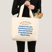 Vrienden zijn als zalen - vriendschapsCitaat Grote Tote Bag (Voorkant (product))