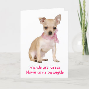Vrienden zijn Angels Chihuahua Puppy Dog Card Kaart