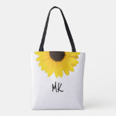 Vrienden zijn Angels Quote Initialen Sunflower Tote Bag (Achterkant)
