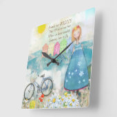 VRIENDEN ZIJN ANGELS SQUARE CLOCK VIERKANTE KLOK (Hoek)