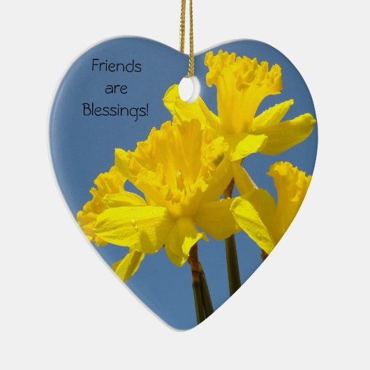 Vrienden zijn Blessings. siercadeaus Daffodils Keramisch Ornament (Rechts)